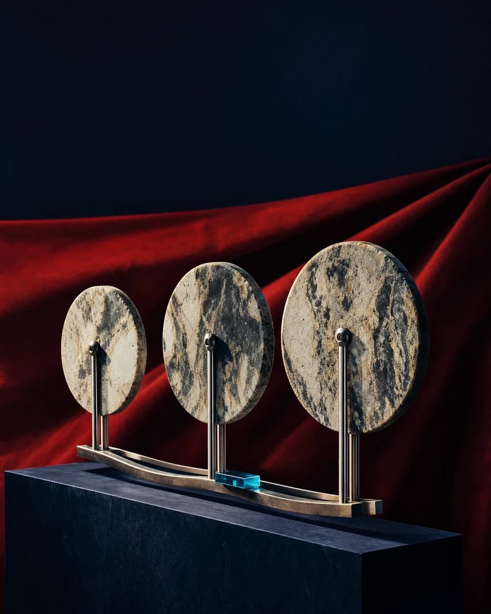 Una escultura cinética conecta tres estaciones